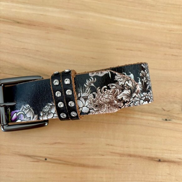 Vintage Leather Belt Ed Hardy by Christian Audigier Size L - Picture 12 of 16